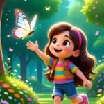 Ai Girl catching a butterfly